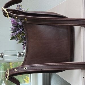 Vintage COACH Mahogany Janice Disantos Leather Crossbody Bag #9950